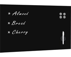 vidaXL - Schoolbord - voor - aan - de - wand - magnetisch - 100x60 - cm - glas