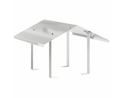 vidaXL - Schoorsteenkap - Zilver - 50 - x - 50 - x - 37 - cm - Roestvrij - staal