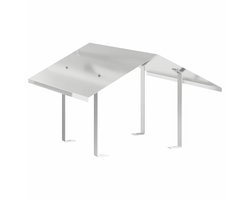 vidaXL - Schoorsteenkap - Zilver - 60 - x - 60 - x - 38 - cm - Roestvrij - staal