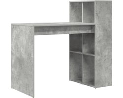 vidaXL - Schrijfbureau - Betonnen - Grijs - Bewerkt - hout - met - een - betonnen - afwerking