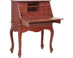 vidaXL - Secretaire - 78x42x103 - cm - massief - mahoniehout - bruin
