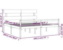 vidaXL - Seniorenbed - met - hoofdbord - massief - hout - Super