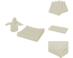 vidaXL - Servetten 10 stuks créme 50x50 cm