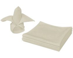 vidaXL - Servetten - 25 - stuks - créme - 50x50 - cm