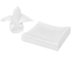 vidaXL - Servetten - wit - 25 - stuks - 50 - x - 50 - cm