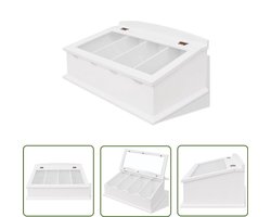 vidaXL Servieslades - Bestekklade - Besteklade MDF wit barok stijl - Barok Style - Vintage Kast - Houten Lades