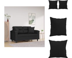 vidaXL Sierkussen - Sierkussens - Kussen - Decoratief Kussen - Sierkussens 2 st 40x40 cm microvezelstof zwart