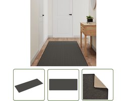 vidaXL Sisal Look - Tapijtrooster - Tapijtloper 80x200 cm sisal-look antracietkleurig - Vloertapijten - Anthraciethouders - Runner Tapijt