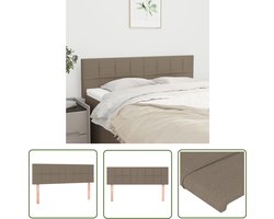 vidaXL Slaap Kamer Decoratie - Hoofd Bord - Hoofdborden 2 st 72x5x78/88 cm stof taupe - Stof Hoofdbord - Taupe Hoofdbord - Comfortabele Hoofdbord