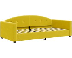 vidaXL - Slaapbank - 100x200 - cm - fluweel - geel