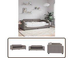 vidaXL Slaapbank - 100x200 cm - Stof - Taupe Slaapbank - Sofa Bed - Tweepersoonsbed - Lounge Meubels - Stoffen Bank