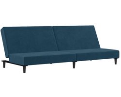 vidaXL - Slaapbank - 2-zits - fluweel - blauw