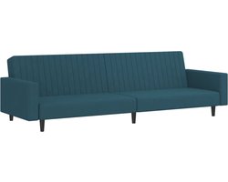 vidaXL - Slaapbank - 2-zits - fluweel - blauw
