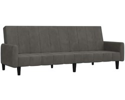 vidaXL - Slaapbank - 2-zits - fluweel - donkergrijs