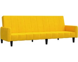 vidaXL - Slaapbank - 2-zits - fluweel - geel