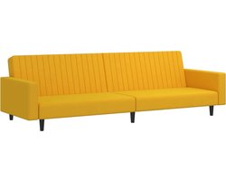 vidaXL - Slaapbank - 2-zits - fluweel - geel