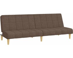 vidaXL - Slaapbank - 2-zits - stof - taupe