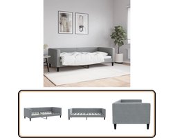 vidaXL Slaapbank - 90x190 cm - Lichtgrijs Stof Slaapbank - Sofa Bed - Tweepersoonsbed - Meubilair - Living Room Furniture