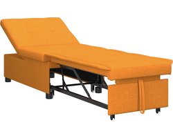 vidaXL - Slaapbank - Donkergeel - 194 - x - 67 - x - 37 - cm - Stof