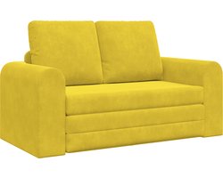 vidaXL - Slaapbank - Geel - 148 - x - 71 - x - 83 - cm - Fluweel