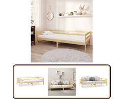 vidaXL Slaapbank Massief Grenenhout - 90x200 cm Slaapbank - Bedbank - Grenenhouten Bedbank - Massief Houten Bedbank - Tweepersoons Bedbank