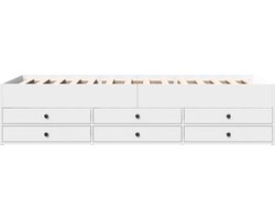 vidaXL - Slaapbank - met - lades - zonder - matras - 75x190 - cm - wit