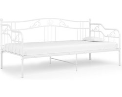 vidaXL - Slaapbank - metaal - wit - 90x200 - cm