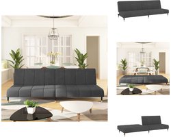 vidaXL Slaapbank - Slaapbanken - Slaap Bank - Bedbank - Slaapbank 2-zits fluweel donkergrijs