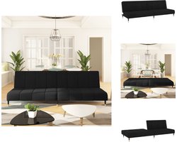 vidaXL Slaapbank - Slaapbanken - Slaap Bank - Bedbank - Slaapbank 2-zits fluweel zwart