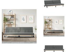 vidaXL Slaapbank - Slaapbanken - Slaap Bank - Bedbank - Slaapbank met bekerhouders stof donkergrijs