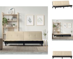 vidaXL - Slaapbank - stof - crèmekleurig