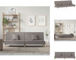 vidaXL - Slaapbank - stof - taupe