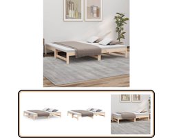 vidaXL Slaapbank - Uitschuifbaar - Massief Grenenhout Slaapbank - Grenenhouten Meubels - Logeerbed - Uitschuifbare Bank - Kanapé Bed