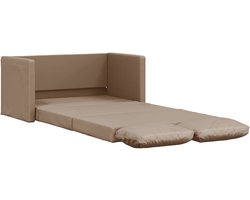 vidaXL - Slaapbank - vloermodel - 2-in-1 - 112x174x55 - cm - kunstleer - cappuccino