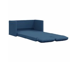 vidaXL - Slaapbank - vloermodel - 2-in-1 - 112x174x55 - cm - stof - blauw