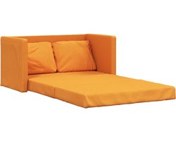 vidaXL - Slaapbank - vloermodel - 2-in-1 - 112x174x55 - cm - stof - donkergeel