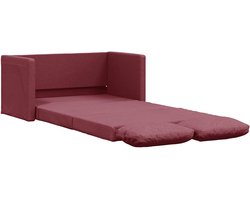 vidaXL - Slaapbank - vloermodel - 2-in-1 - 112x174x55 - cm - stof - wijnrood