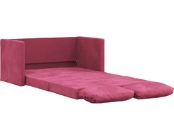 vidaXL - Slaapbank - vloermodel - 2-in-1 - 122x204x55 - cm - fluweel - wijnrood