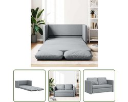vidaXL Slaapbank - Vloerslaapbank - Slaapbank vloermodel 2-in-1 112x174x55 cm stof lichtgrijs - 2-in-1 Bank - Converterbare Bank - Lounge Sofa