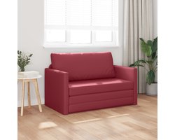 vidaXL - Slaapbank - Wijnrood - 124 - x - 71 - x - 78 - cm - Kunstleer