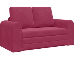 vidaXL - Slaapbank - Wijnrood - 148 - x - 71 - x - 83 - cm - Fluweel