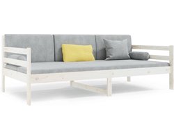 vidaXL - Slaapbank - zonder - matras - 90x190 - cm - massief - grenenhout - wit