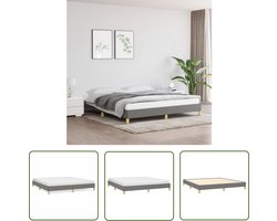 vidaXL Slaapcomfort - Donker Grijs Bed Frame - Bedframe zonder matras stof donkergrijs 180x200 cm - Tweepersoon Bed - Boxspring Bed - Houten Bed Frame
