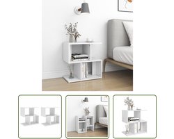 vidaXL Slaapkamer Meubilair - Nachtkastje - Nachtkastjes 2 st 50x30x51,5 cm bewerkt hout wit - Nachttafel - Bedzijde Tafel - Wit Meubilair