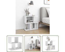vidaXL Slaapkamermeubel - Nachtkastje - Nachtkastje 50x30x51,5 cm bewerkt hout wit - Nachttafel - Houten Meubilair - Wit Meubilair