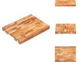 vidaXL slagersblok Acaciahout - 40x30x4cm - vingergroef - Snijplank
