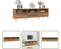 vidaXL Sleutel Set - Dynammometer Sleutel - Tv-meubel 150x30x44,5 cm bewerkt hout artisanaal eikenkleur - Gereedschap - Drapers Tools - Klikmechanisme