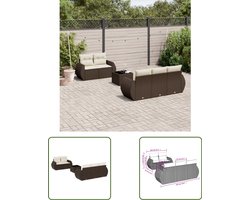 vidaXL Sleutels - Sleutel Dinamometer - 6-delige Loungeset met kussens poly rattan bruin - Gereedschap Mechanica - Drapers Tools - Gereedschappen