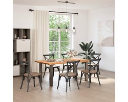 vidaXL Sleutelset - Dynamische Sleutel - Eettafel rechthoekig 180x100x74 cm massief eikenhout lichtbruin - Gereedschap - Mechanica - Draper Tools