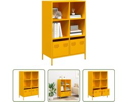 vidaXL Sleutelset - Dynamische Sleutel - Hoge kast 68x39x103,5 cm staal mosterdgeel - Gereedschap - Mechanica - Drapers Tools